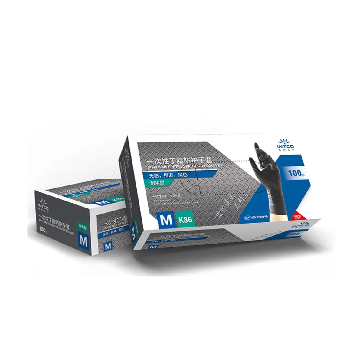 INTCO Nitrile Examination Gloves Powder FREE Medical Grade - 100Pcs Gloves