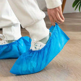 VALUEPAC Disposable Shoe Covers Blue Plastic Medical - 30G - 100Pcs