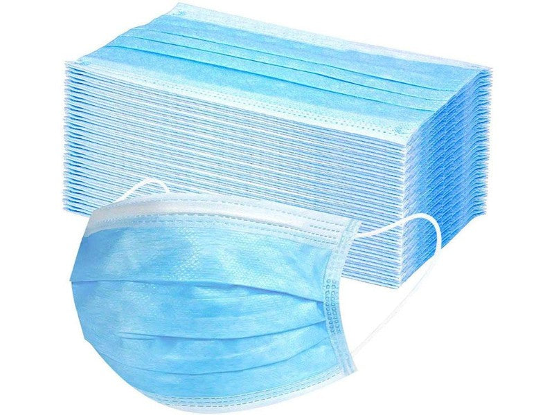 Blue 3-Layer Disposable Face Mask – 50pcs