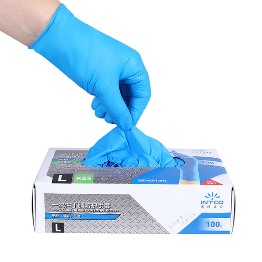 INTCO Nitrile Examination Gloves Powder FREE Medical Grade - 100Pcs Gloves